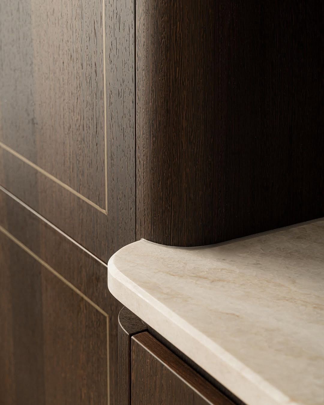 Quartz countertop edge detail