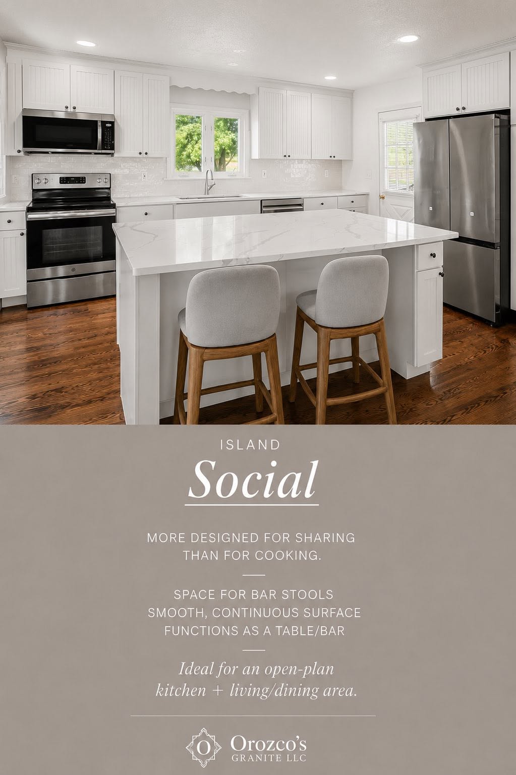 White kitchen remodel with island