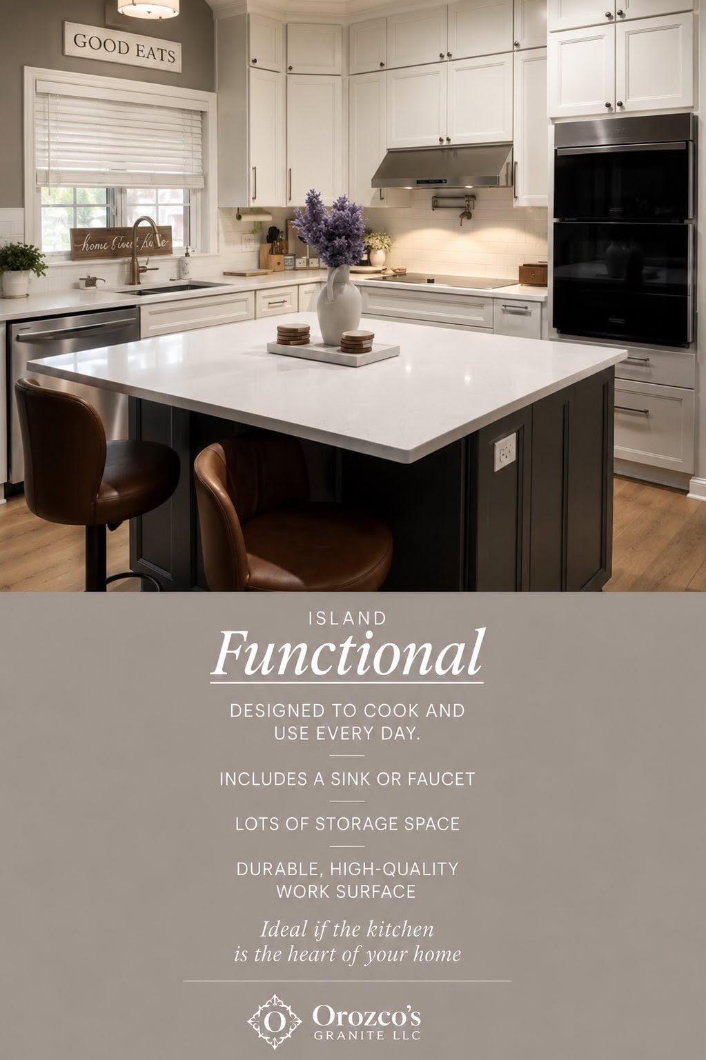 Functional kitchen island